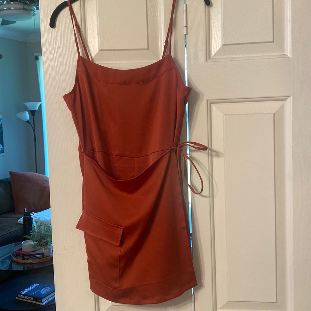 Orange Wrap Romper